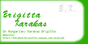 brigitta karakas business card